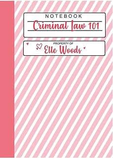 Image of Legally Blonde Themed Notebook by the company Amazon.com.