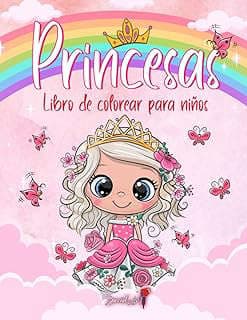 Imagen de Libro colorear princesas niños de la empresa Amazon.com.