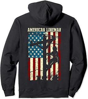 Image of Lineman Patriotic Pullover Hoodie by the company Amazon.com.