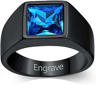 Image of Men's Gemstone Signet Rings by the company Amazon.com.