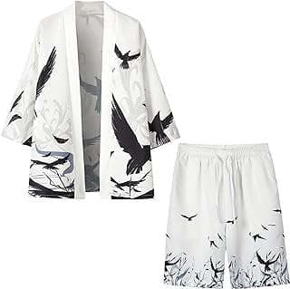 Image of Men's Japanese Kimono Cardigan Set by the company Amazon.com.