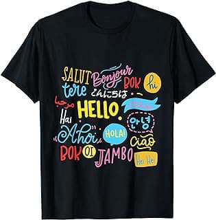 Image of Multilingual Hello T-Shirt by the company Amazon.com.
