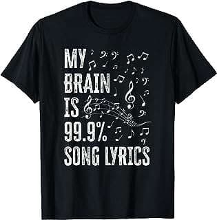 Image of Music Lyrics Themed T-Shirt by the company Amazon.com.