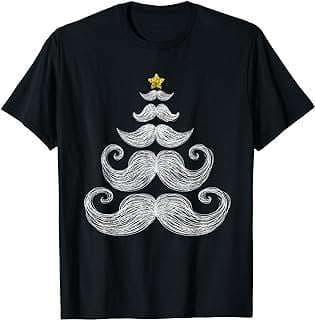 Image of Mustache Christmas Tree T-Shirt by the company Amazon.com.