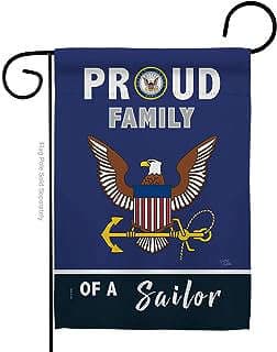 Image of Navy Themed Garden Flag by the company Amazon.com.