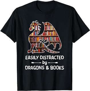 Image of Nerdy Dragon Books T-Shirt by the company Amazon.com.