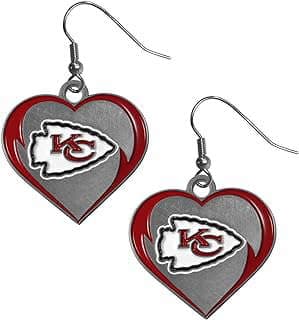 Image of NFL Heart Earrings by the company Amazon.com.