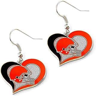Image of NFL Heart-Shaped Earrings by the company Amazon.com.