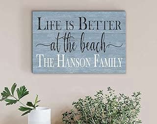 Image of Personalized Beach House Wall Hanging by the company Amazon.com.
