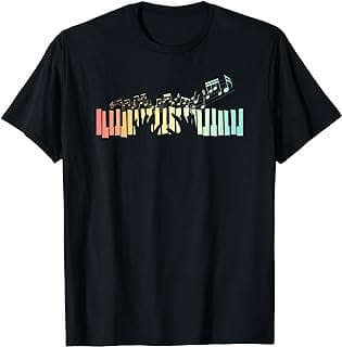 Image of Piano Keyboards Music T-Shirt by the company Amazon.com.