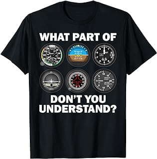Image of Pilot Instruments Themed T-Shirt by the company Amazon.com.