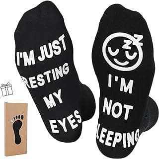 Image of Resting Eyes Funny Socks by the company Amazon.com.