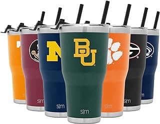 Image of Simple Modern Officially Licensed Collegiate University Tumbler with Straw and Flip Lid Insulated Stainless Steel Thermos | Cruiser Collection | 30oz by the company Amazon.com.