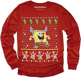 Image of Spongebob Christmas Sweater Kids Shirt by the company Amazon.com.