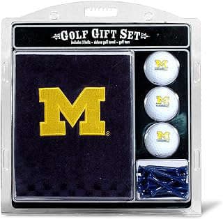 Image of Team Golf NCAA Gift Set Embroidered Golf Towel, 3 Golf Balls, and 14 Golf Tees 2-3/4" Regulation, Tri-Fold Towel 16" x 22" & 100% Cotton by the company Amazon.com.