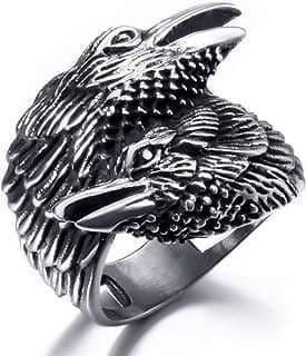 Image of Viking Raven Amulet Ring by the company Amazon.com.