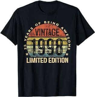 Image of Vintage 1998 Birthday T-Shirt by the company Amazon.com.