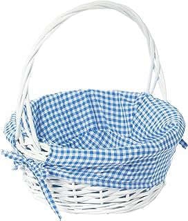 Image of Willow Basket with Gingham Liner by the company Amazon.com.