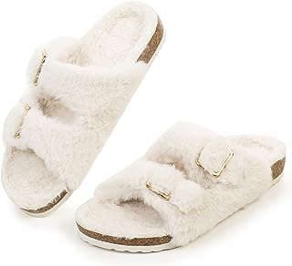 Image of Women's Fur-Lined Cork Slippers by the company Amazon.com.