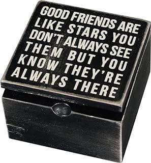 Image of Wood Box with Friendship Quote by the company Amazon.com.