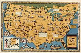 Image of Native American Tribes Map Poster by the company ArtCantHurtU.