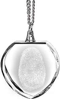 Image of Custom Engraved Fingerprint Necklace by the company ArtPix 3D.