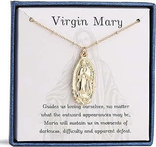 Image of Virgin Mary Medallion Necklace by the company Ascona Jewelry.