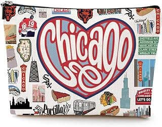 Image of Chicago Themed Cosmetic Bag by the company AYUWO.
