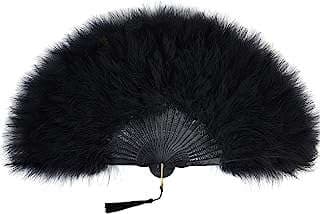 Image of Marabou Feather Folding Fan by the company BABEYOND.