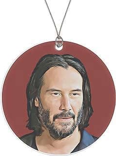 Image of Keanu Reeves Christmas Ornament by the company BadBananas.
