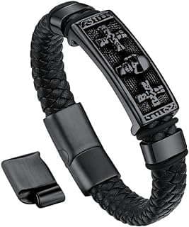 Image of Men's Leather Braided Bracelet by the company Bandmax.
