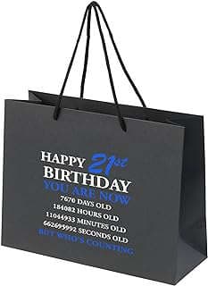 Image of 21st Birthday Eco-Friendly Gift Bag by the company Bang Tidy Clothing.