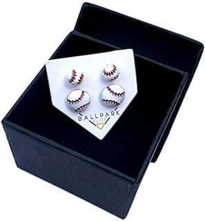 Image of Baseball Stud Earrings by the company Baseball Gift Shop.