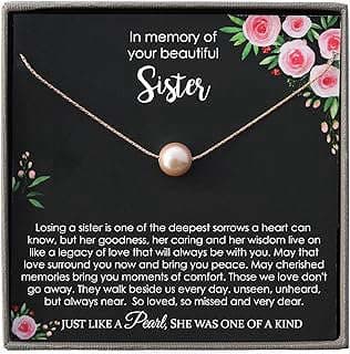 Image of Memorial Pearl Sister Necklace by the company Be Wished.
