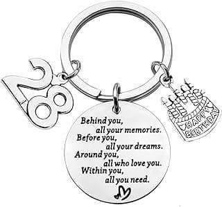 Image of Birthday Keychain with Inspirational Quote by the company BEKECH.