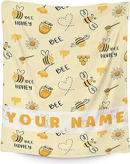 Image of Bee-themed Throw Blanket by the company BEOIIBIRD.
