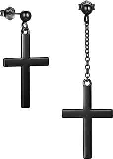 Image of Silver Cross Dangle Earrings by the company Besilver Jewelry.
