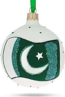Image of Pakistan Flag Glass Ornament by the company BESTPYSANKY.