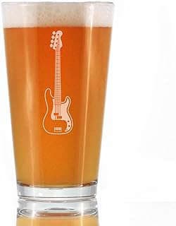 Image of Bass Guitar Pint Glass by the company Bevvee.