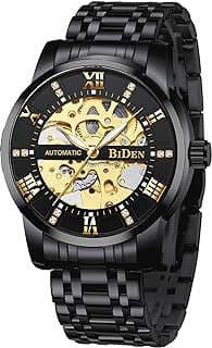 Image of Men's Skeleton Automatic Diamond Watch by the company BIDEN STYLES.