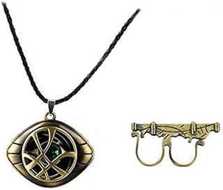 Image of 2Pack Doctor Strange Sling Cosplay Ring Props Magic Punk Power Ring With Necklace by the company Bo Feng.