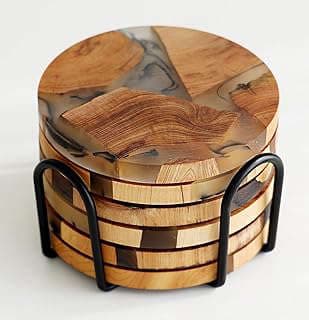 Image of Cedar Wooden Coasters Set by the company Bostiny.