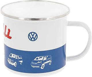 Image of BRISA VW Collection - Volkswagen Large Enamel Coffee-Tea Mug Cup for Camping & Outdoor T1 T2 T3 T4 T5 Bus (500 ml/16.9 fl oz/Bulli Driver/Multicolor) by the company BRISA Inc..