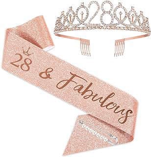 Image of Rose Gold Sash and Tiara by the company BRT US.