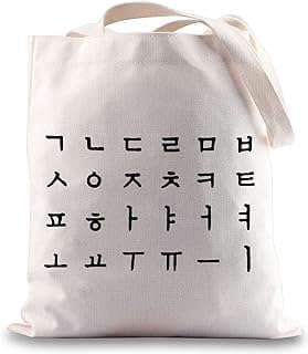 Image of Korean Hangul Alphabet Tote Bag by the company BWWKTOP-US.