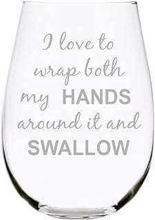 Image of Stemless Wine Glass Gag Gift by the company C & M Personal Gifts.