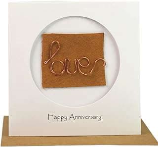 Image of Copper Wire Anniversary Card by the company Camellia B Handmade.