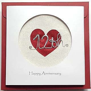 Image of Silk Anniversary Greeting Card by the company Camellia B Handmade.