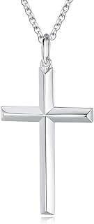 Image of Men's Silver Cross Necklace by the company Carleen Jewelers New York.