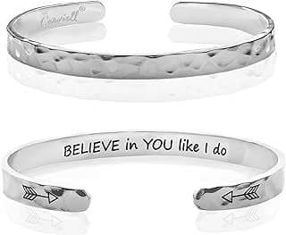 Image of Personalized Engraved Cuff Bracelet by the company Carviell.